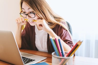 Studente met stress
